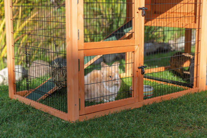 TRIXIE Natura Kleintierstall mit Freilaufgehege